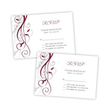 Burgundy Swirls RSVP Card Template