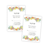 Country Flowers RSVP Card Template