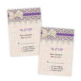 Lace & Burlap RSVP Card Template