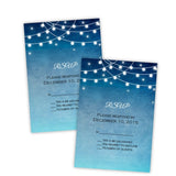 Lights at Night Wedding RSVP Card Template