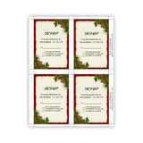 Pine Cones & Holly RSVP Card Template