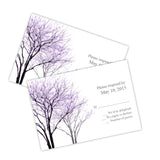 Purple Trees Wedding RSVP Card Template
