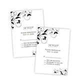 Tiffany Design Wedding RSVP Cards Template