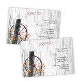 Wagon Wheel Wedding RSVP Card Template