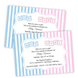 Toy Block Gender Reveal Baby Shower Invitation