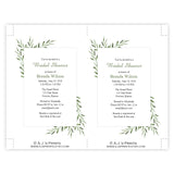 Watercolor Leaves Bridal Shower Template