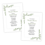 Watercolor Leaves Bridal Shower Template