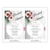 Pink Daisies Rustic Bridal Shower Invitation