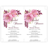 Pink Hibiscus Bridal Shower Invitation