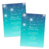 Snowflakes Winter Birthday Invitation Template