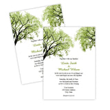 Beautiful Spring Trees 2 Wedding Invitation Template