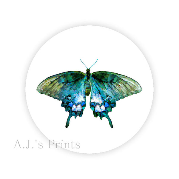 Butterfly Round Stickers