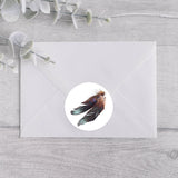 Feathers Round Stickers