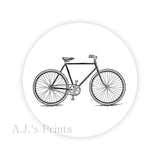 Men's Bike Round Stickers