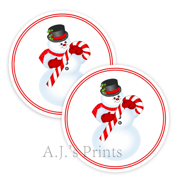 Snowman Christmas Stickers