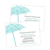 Teal Lacey Umbrella Bridal Shower Template