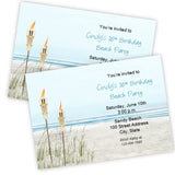 Beach Party Tiki Torch Birthday Invitation