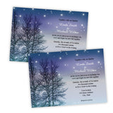 Fall Trees on a Starry Night Wedding Invitation Template