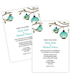 Turquoise Hanging Lanterns Wedding Invitation
